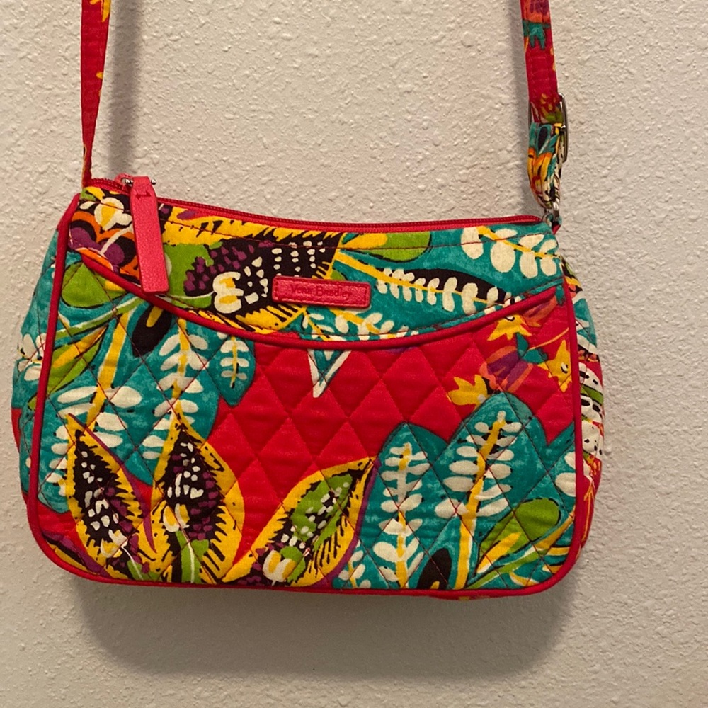 Vera Bradley Crossbody Purse Red Floral